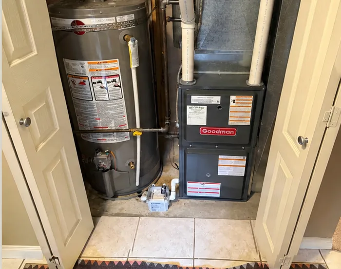 High-efficiency Amana furnace installed by Big Valley in a Fraser Valley home