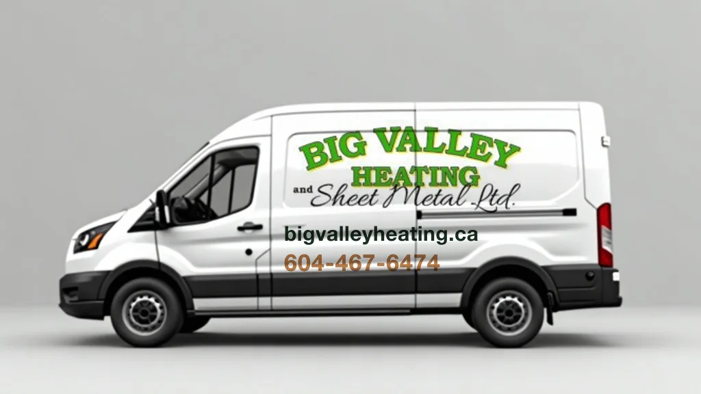 Big Valley Heating & Sheet Metal Ltd branded service van